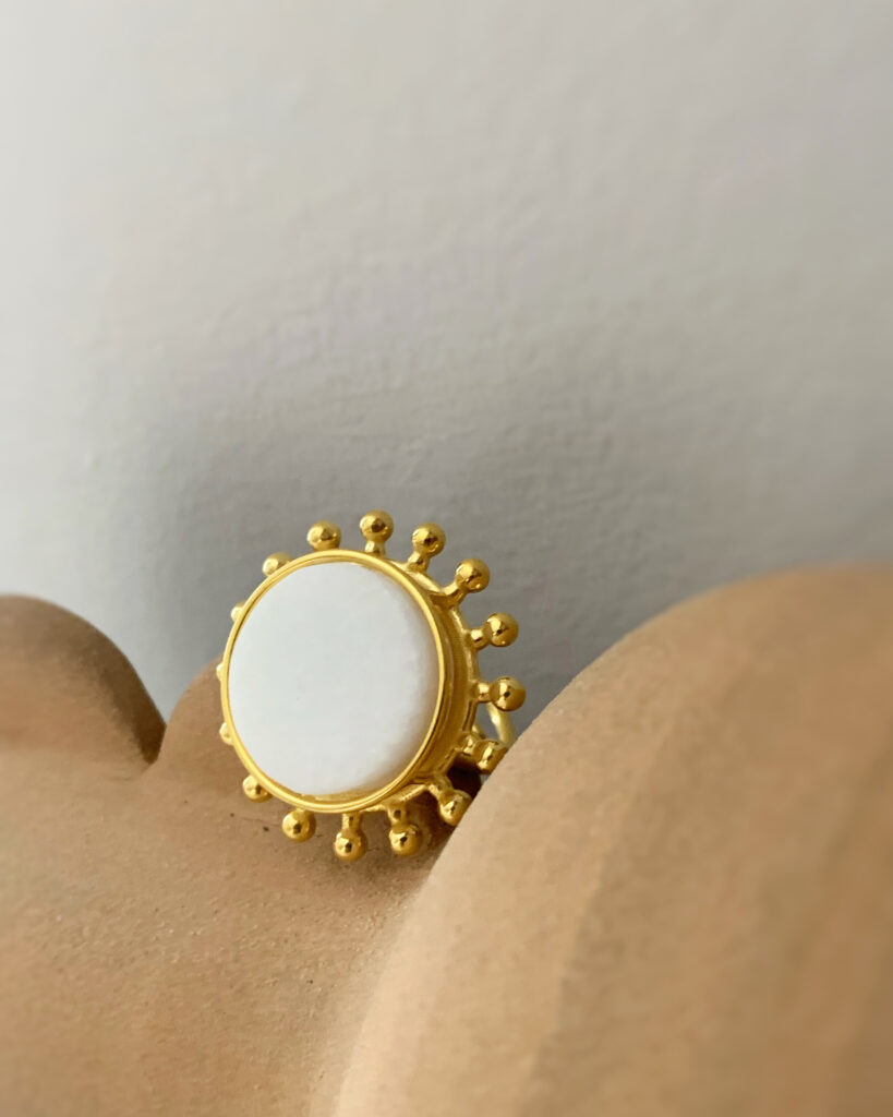 marmarometry | Helios ring white marble