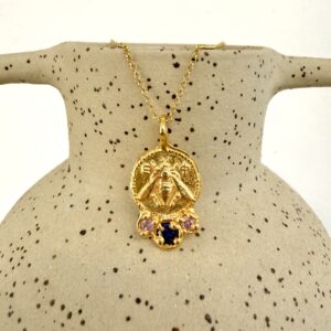 Bee coin necklace one of a kind